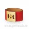 Hermes Kelly Dog Bracelet Red With Gold